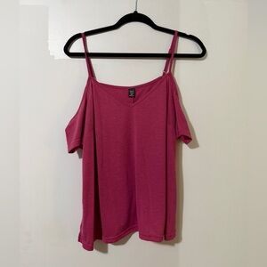 SHEIN Pink Cold Shoulder Camisole